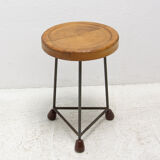 Tabouret industriel du milieu du siècle, années 1950, Tchécoslovaquie