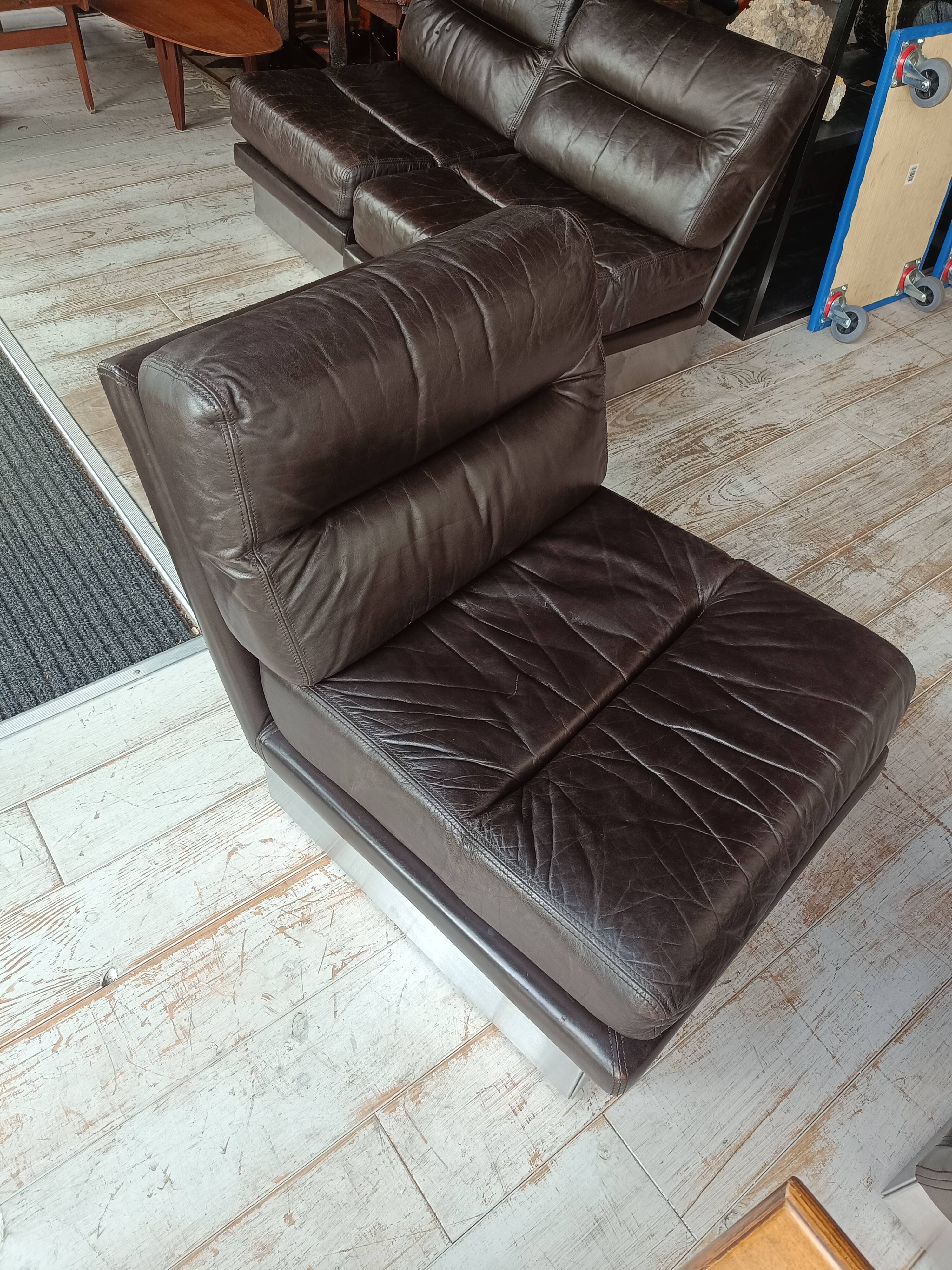 Ensemble de fauteuils lounge Roche Bobois français années 1970
