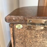 Bread hutch in oak wood and canning made in france 50s