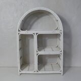 White rattan shelf
