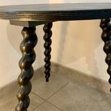 Guéridon, table d'appoint en bois noir