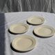 Set of 4 small vintage white dessert plates D21