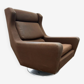 Scandinavian swivel armchair 1970