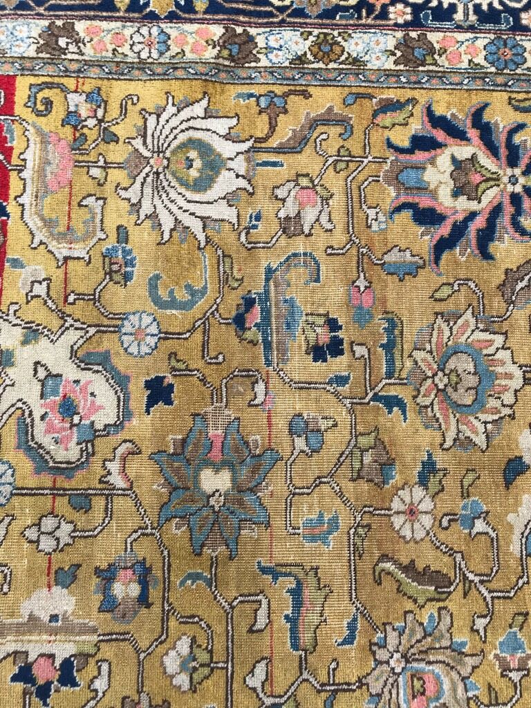 Persian old rug Persian Tabriz handmade 284x360cm