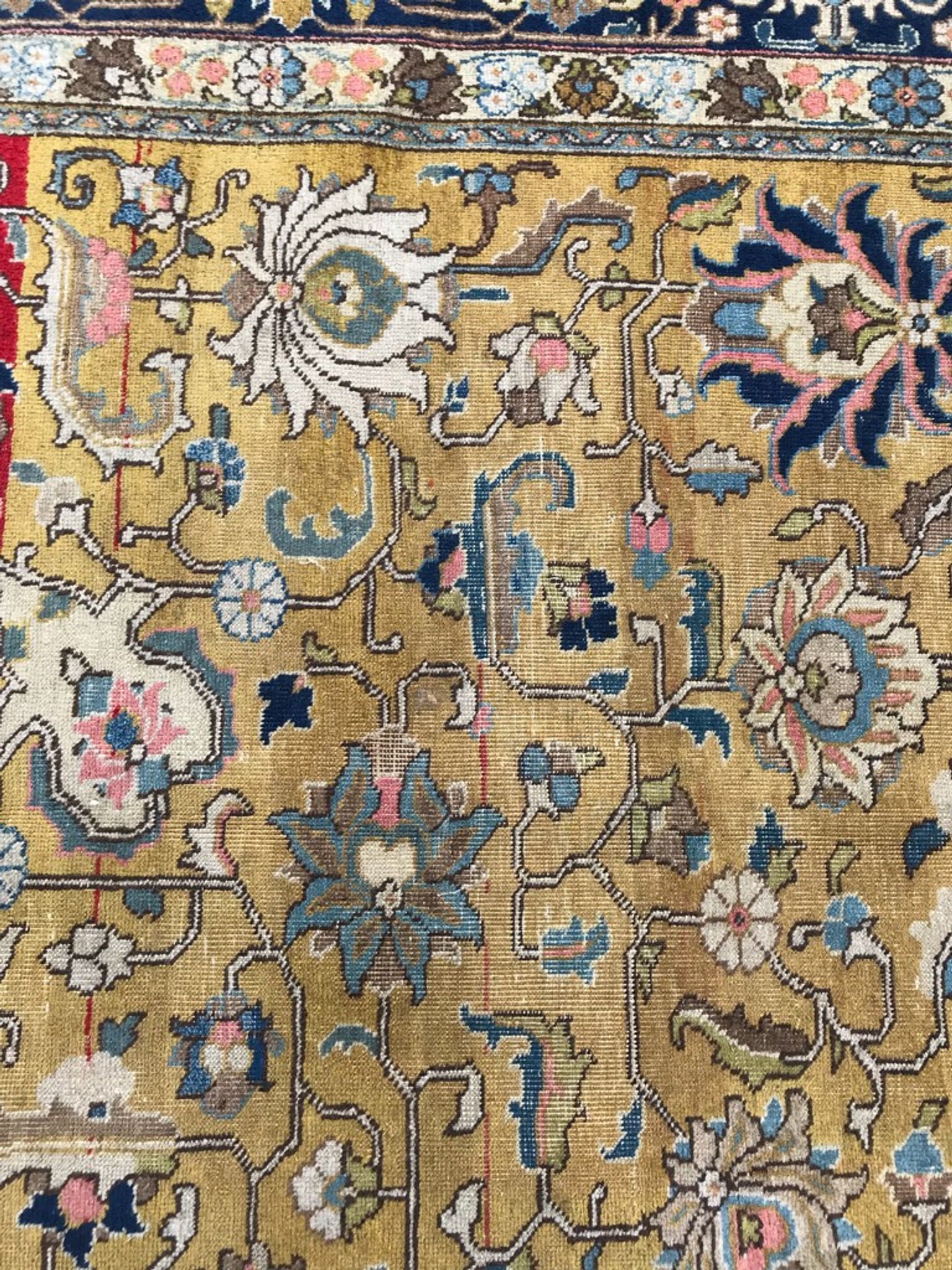 Persian old rug Persian Tabriz handmade 284x360cm