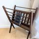 Vintage wooden magazine rack with Scandinavian design