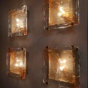 Set of Italian Murano Glass Wall Sconces | 1970s | 6 Available