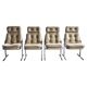 Set of 4 vintage chrome chairs 1970