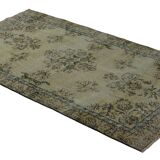 ONE-OF-A-KIND TURKISH HANDWOVEN VINTAGE RUG - RUSTIC VINTAGE CHARM 203X 111