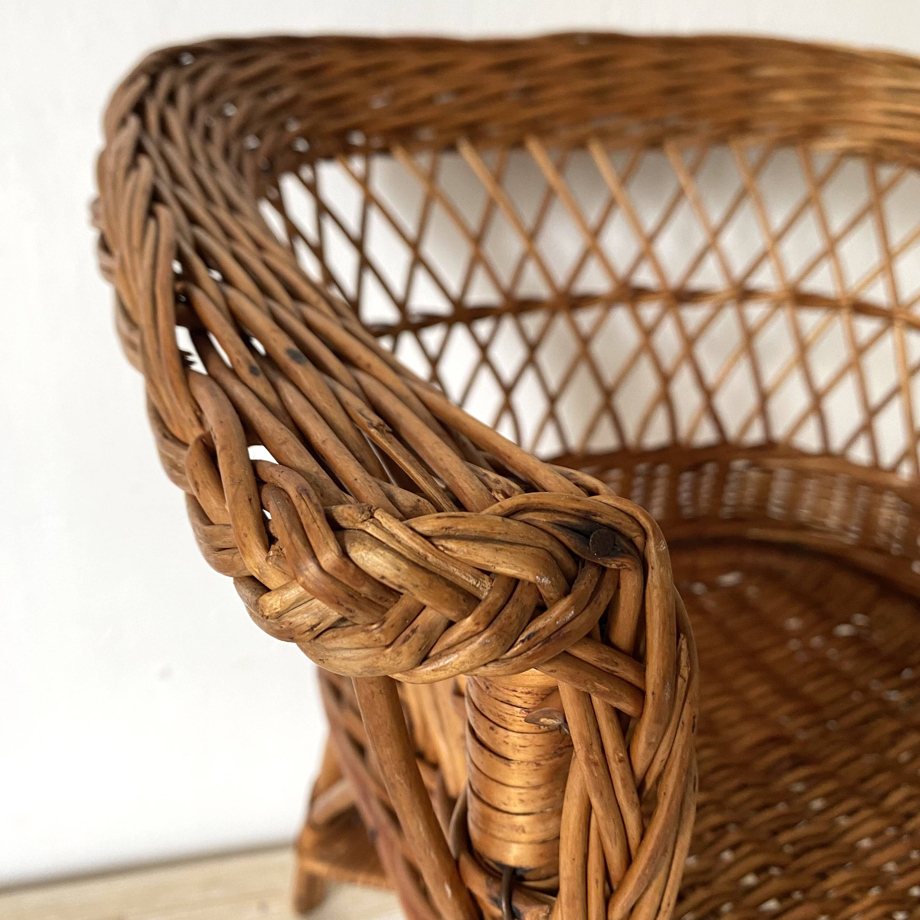 Rattan armchair for children