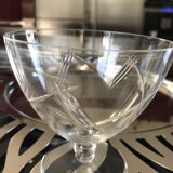 9 former chased crystal wine glass set