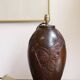 Pied de lampe en bois sculpté Art Déco