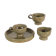 Set of cups and tray by Gustave Tiffoche in pyrite stoneware – 1970s