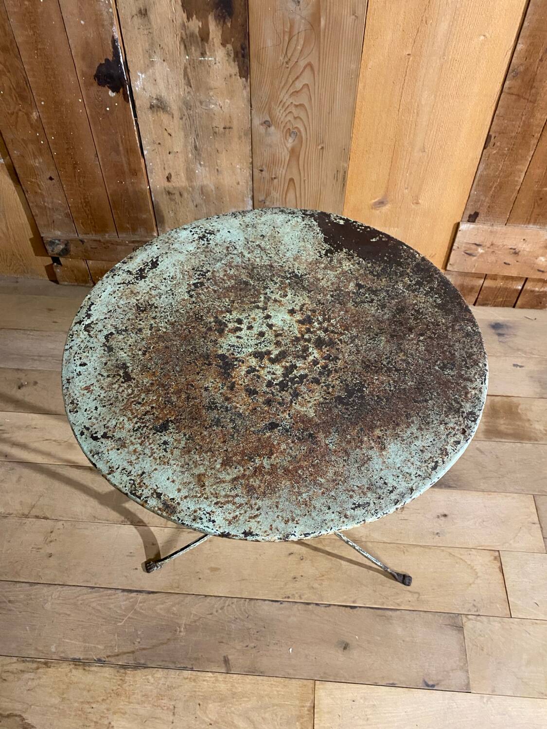 Old garden or bistro pedestal table