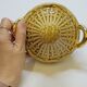 Bottle Mini Dame Jeanne Braided Ceramic Barbotine Majolica Vintage
