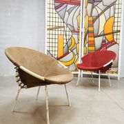 Vintage balloon chair easy chairs Lusch & Co beige