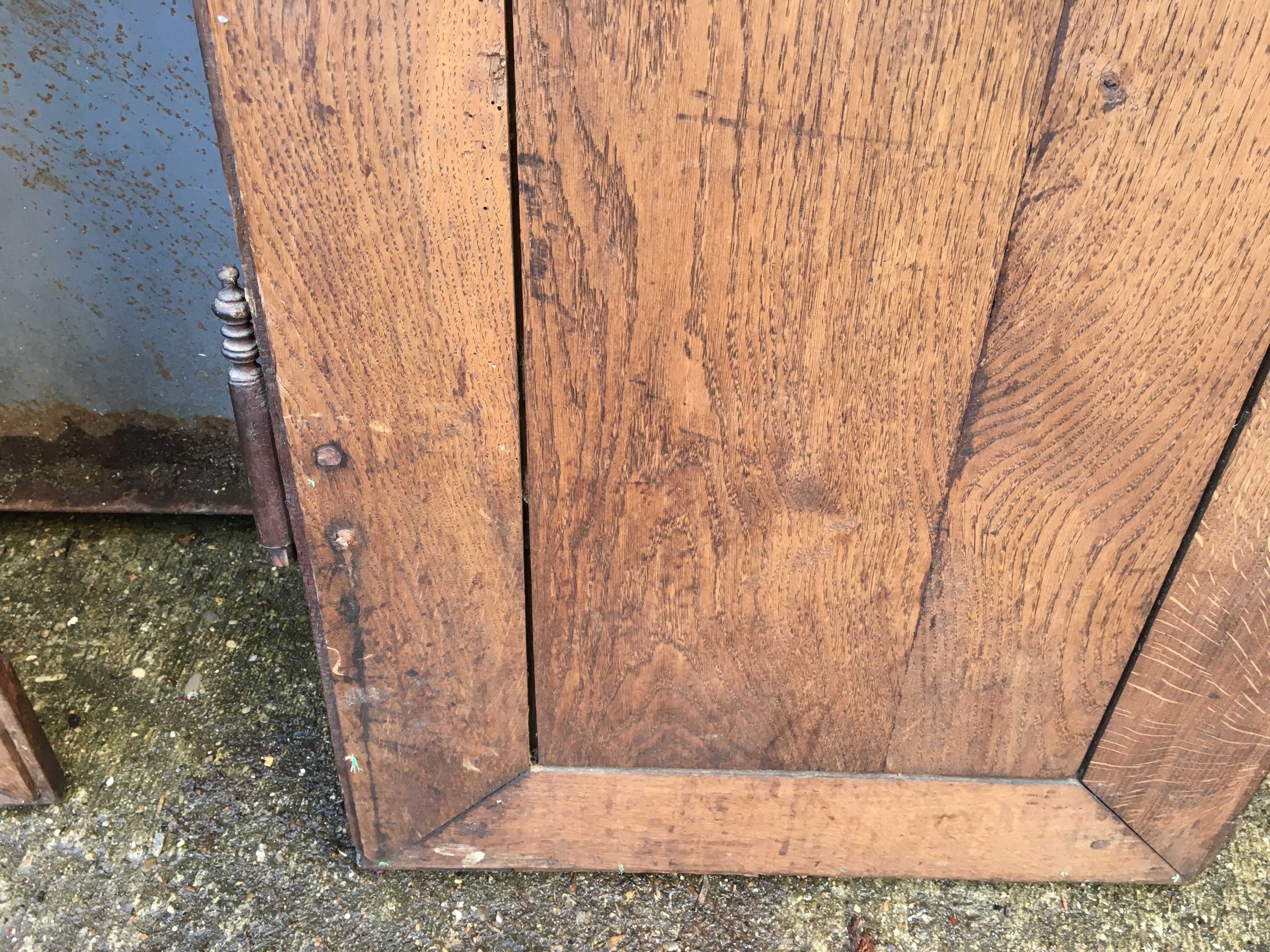 Pair of solid oak cabinet doors