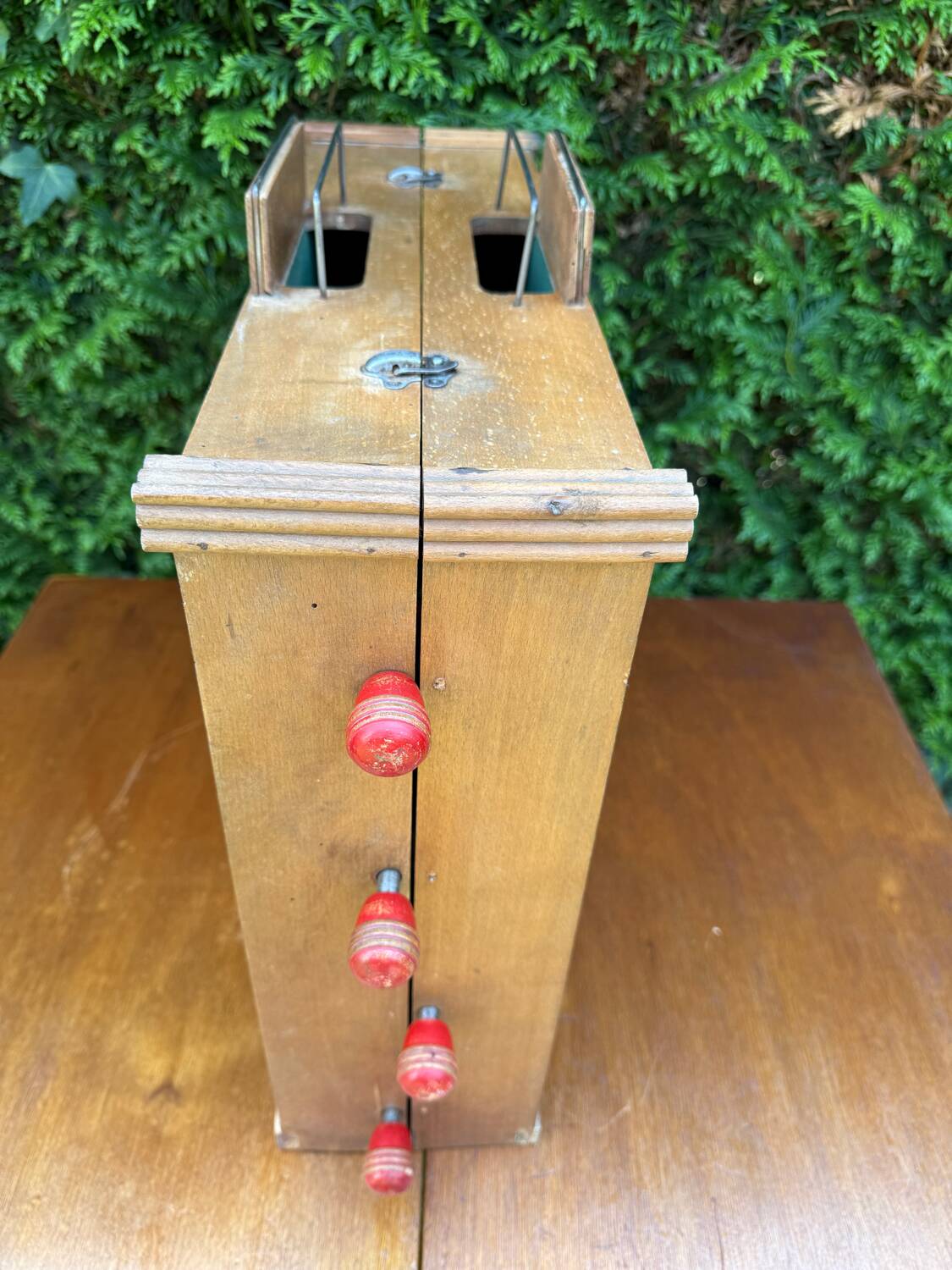 Old foldable table football, 1950s.