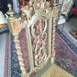 Set of 2 Henri II style fluted chairs, renovated