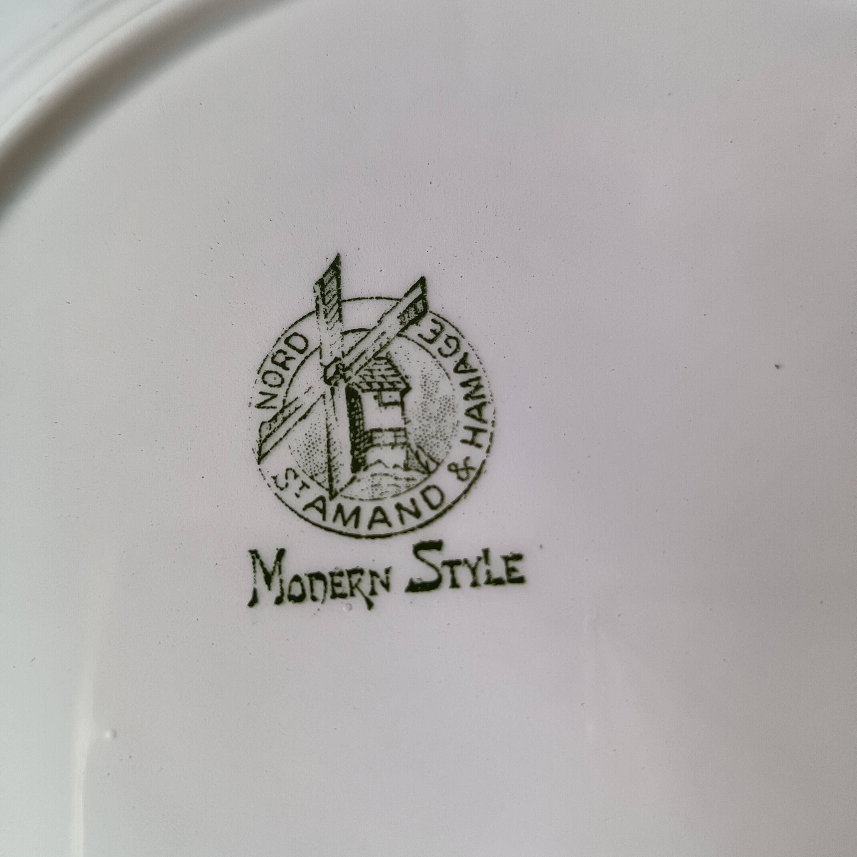 6 assiettes plates  anciennes Hamage Moulin des loups