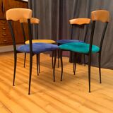 A set of four chairs, Alcantara, Italy, 1980s