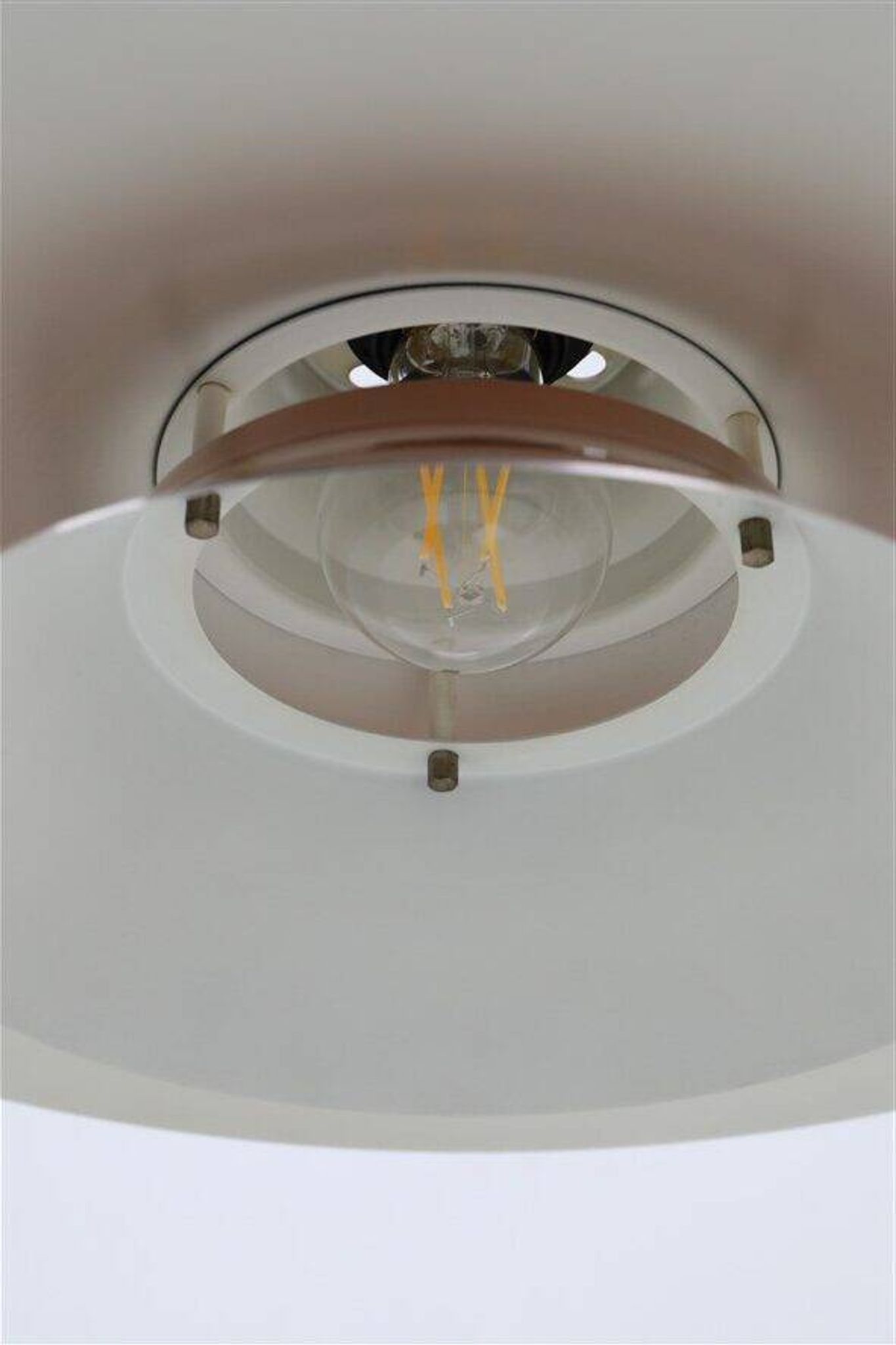 Mid-century pendant lamp / copper / aluminium / Danish modern design / 1960s / 1970s