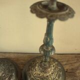 Pair of decorated candlesticks