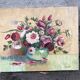 Magnifique Tableau fleurs dans un vase – huile sur toile