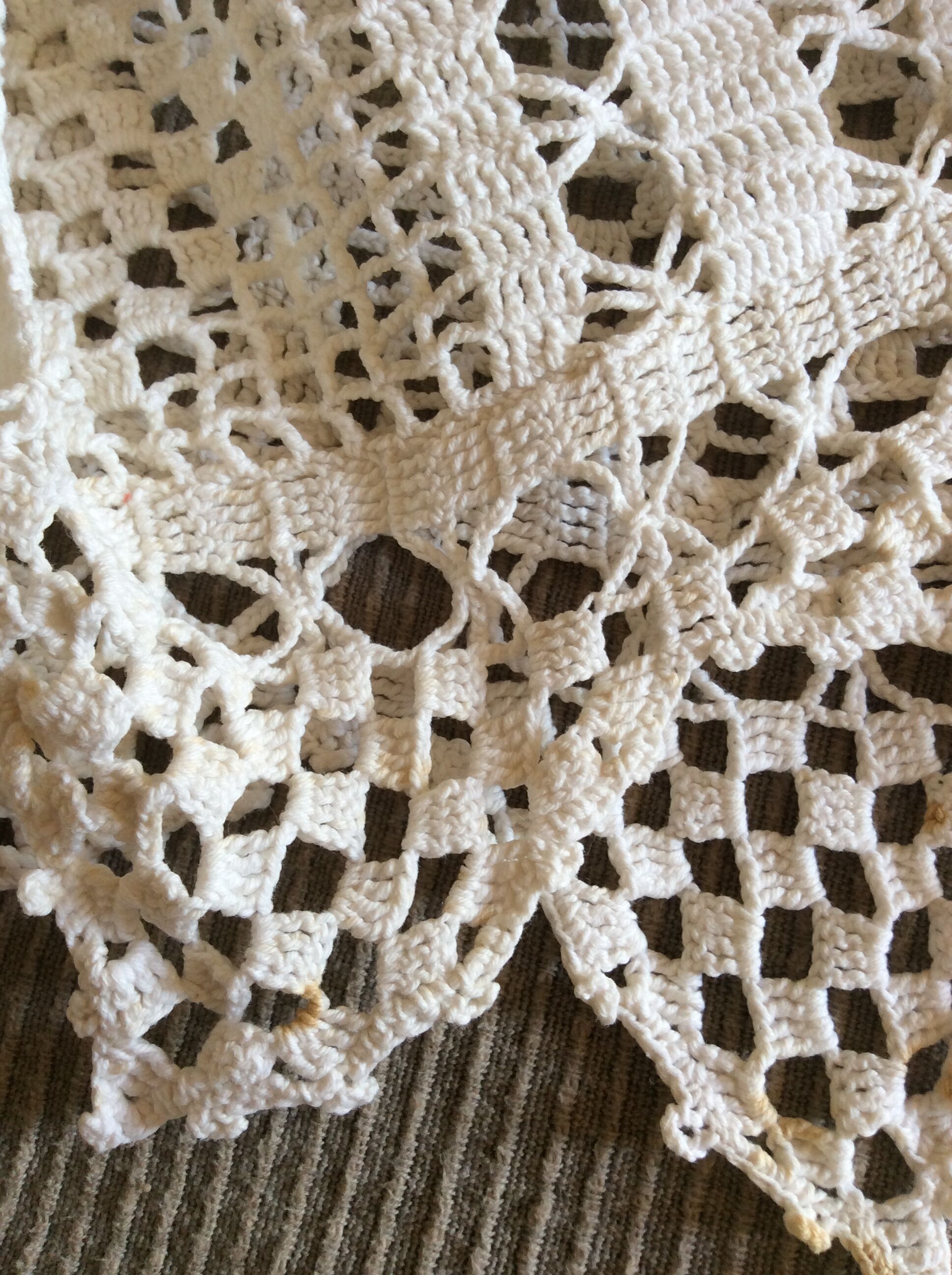 Bed cover discarded sofa plaid cotton crochet handmade 230 X 230