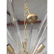 Lustre Triedo Spoutnik en verre transparent de style Murano