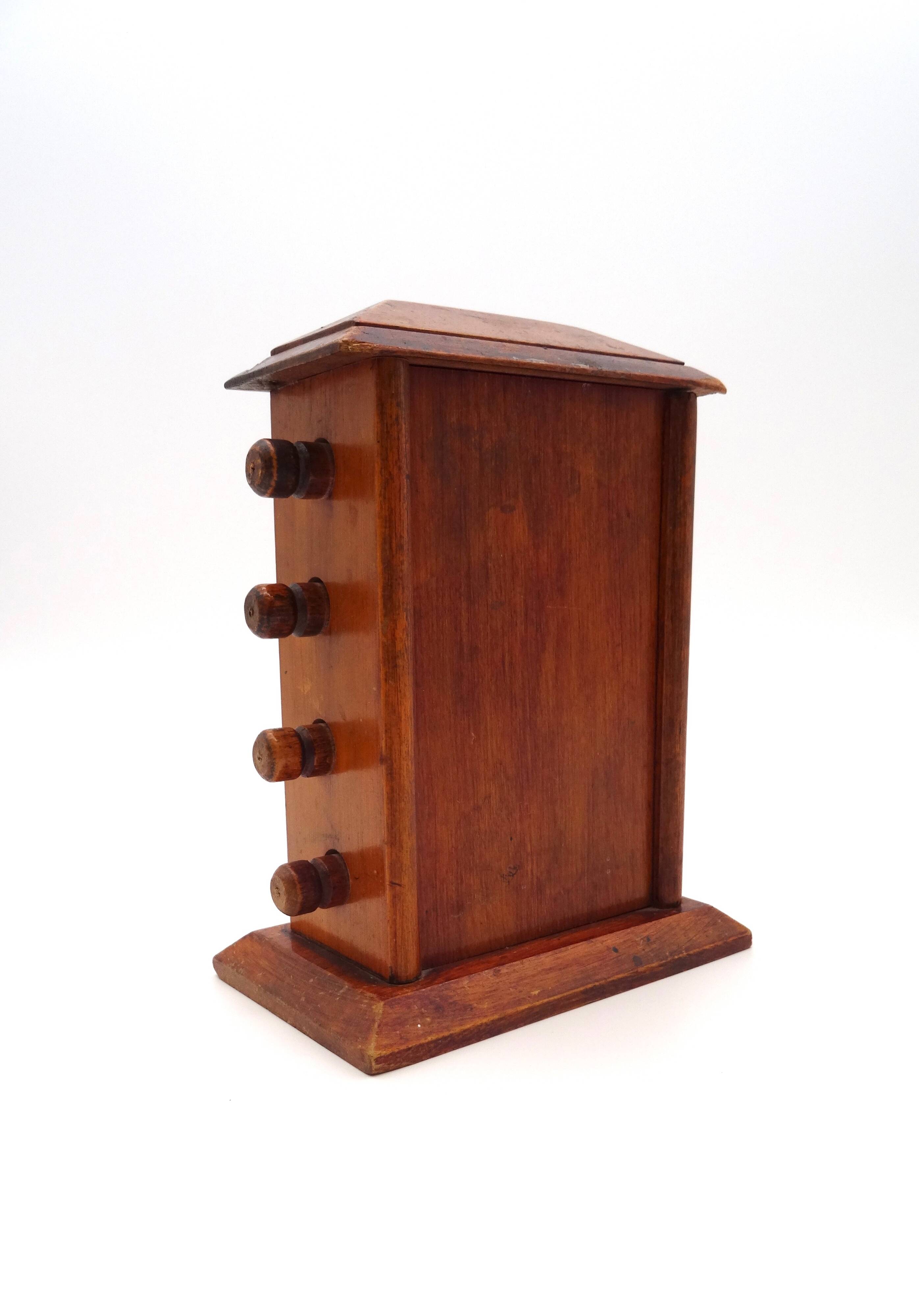 Rare Antique wooden victorian perpetual desk calendar 1890