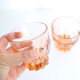 Duo of pink water glasses, 1950