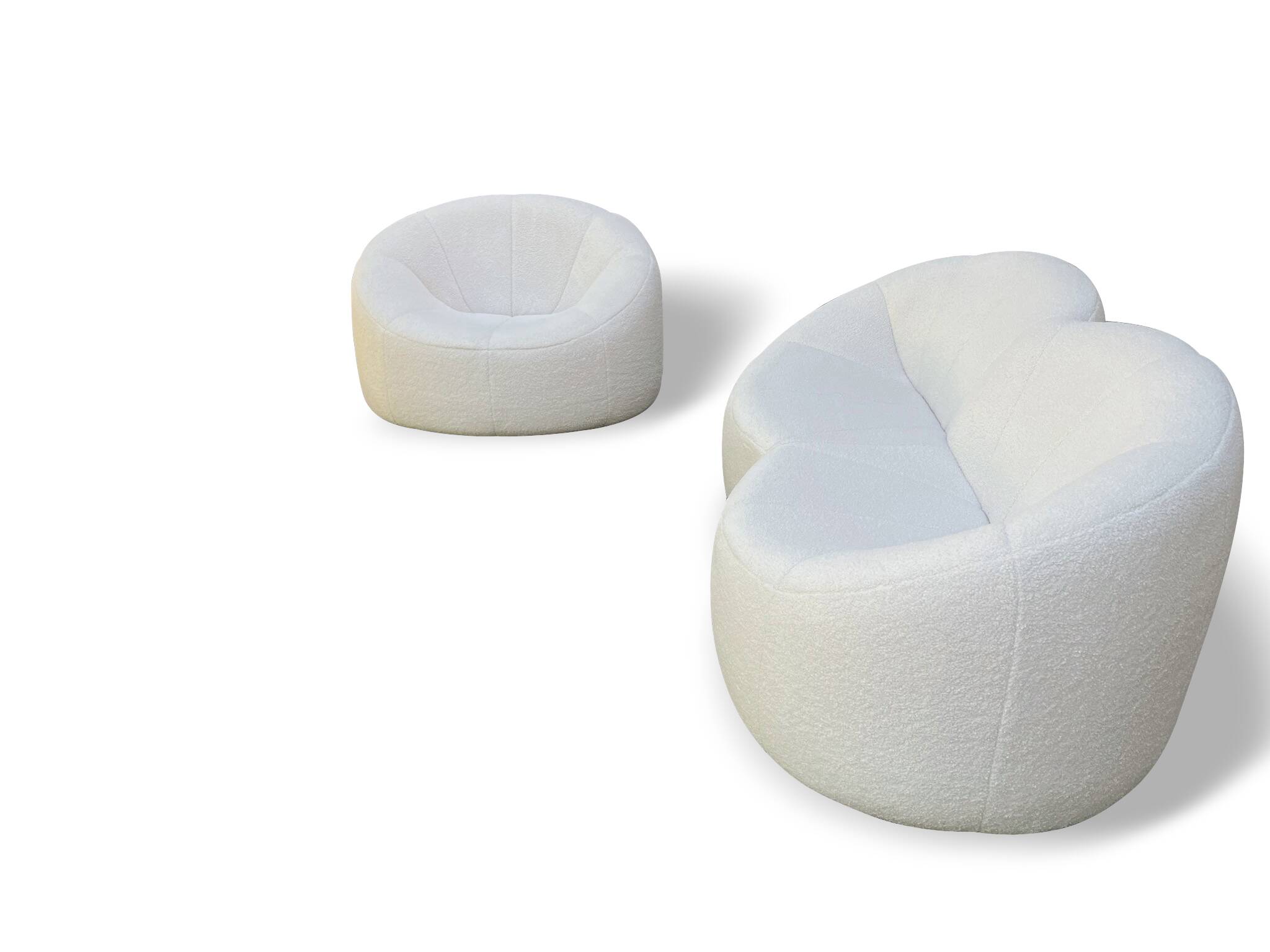 sofa + armchair "Pumpkin" by Pierre Paulin reupholstered