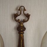 Large Vintage French Bronze Baroque Style Bronze Double Wall Light 5413