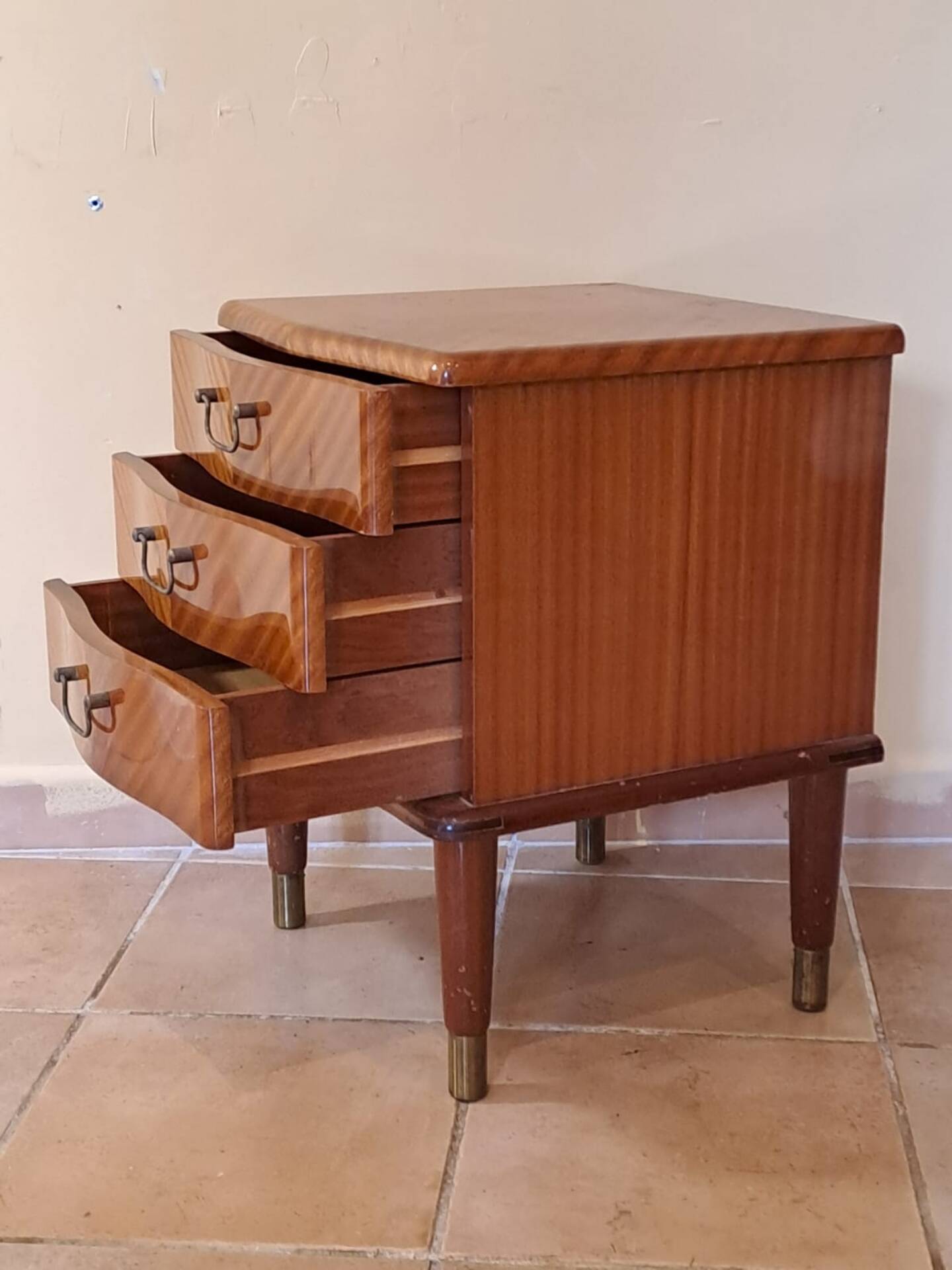 Scandinavian bedside table in mahogany, Norway 1960s