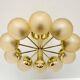 Large Brass Sputnik Flush Chandelier by Kaiser Leuchten