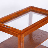 Restored ArtDeco Walnut Trolley, Revived Polish, France, 1920s
