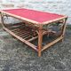 Rattan and bamboo coffee table