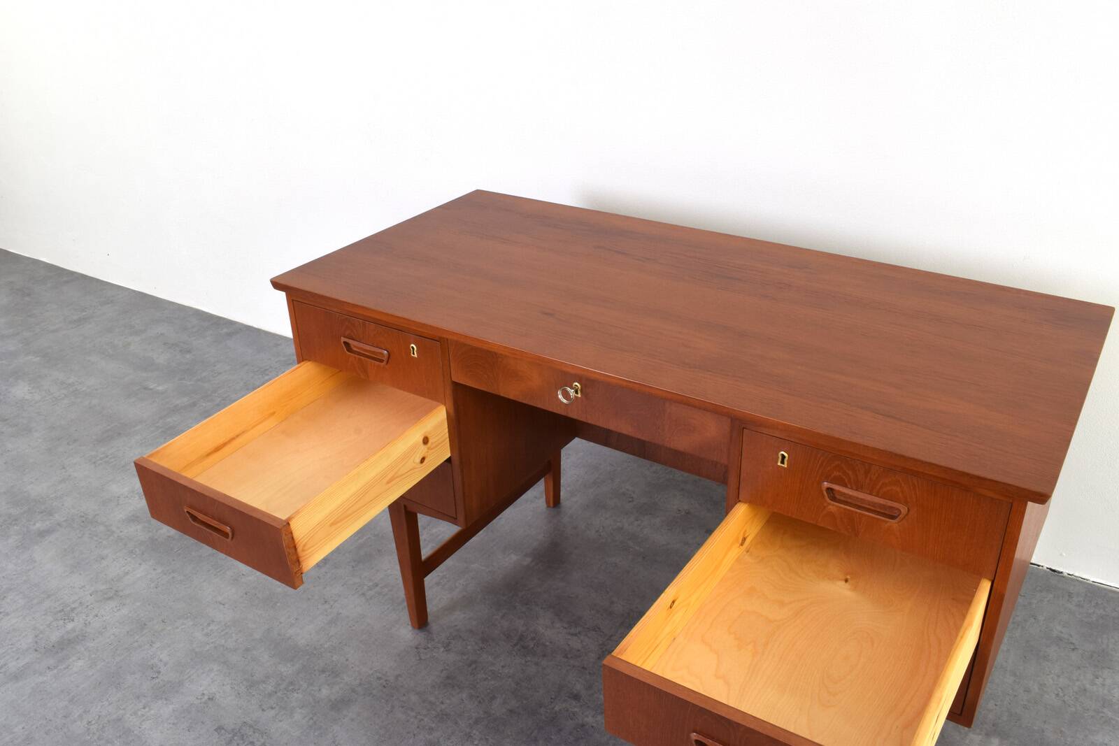 Mid-Century Modern Danish Teak Executive Desk, 1960s