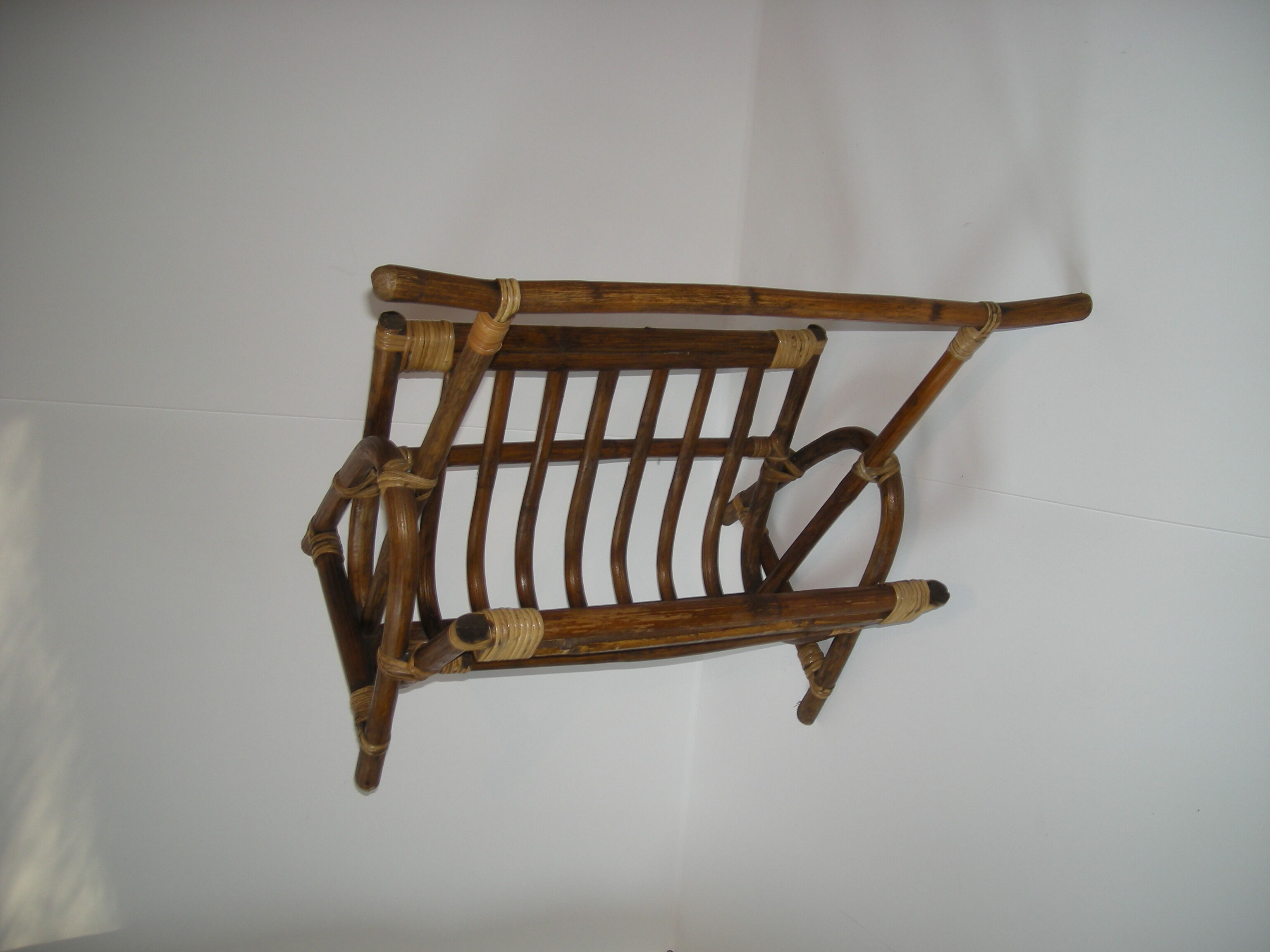 Bamboo magazine holder, rattan
