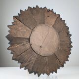 Double-Layered Sunburst Mirror in Wood and Gold Leaf
