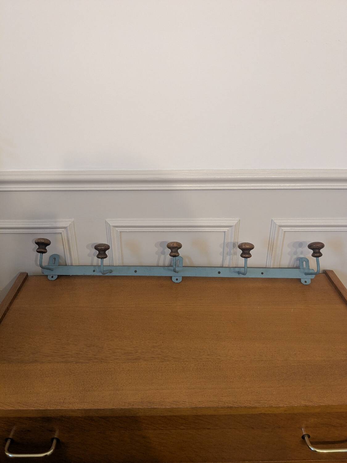 Vintage wall-mounted coat rack