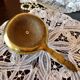 Hand candle holder medieval style solid brass twentieth century
