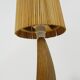 Sculptural lamp in carved oak wood, 70s 80s
