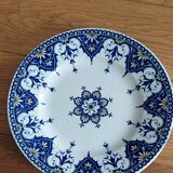 Old earthenware plate Sarreguemines model Cluny XIXth