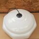 Old white plastic pendant lamp 1970s vintage