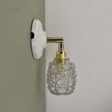 Vintage tulip wall lamp in molded glass