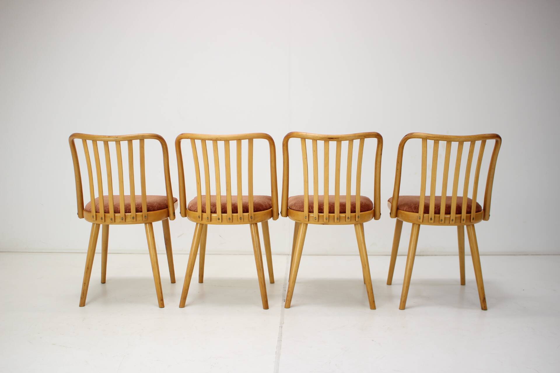1960s Antonin Suman Beech Dining Chairs, Set of 4