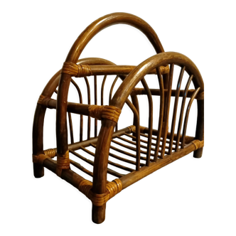 Dark bamboo magazine holders