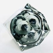 Grey table lighter made of Murano Sommerso glass by Flavio Poli,1960s